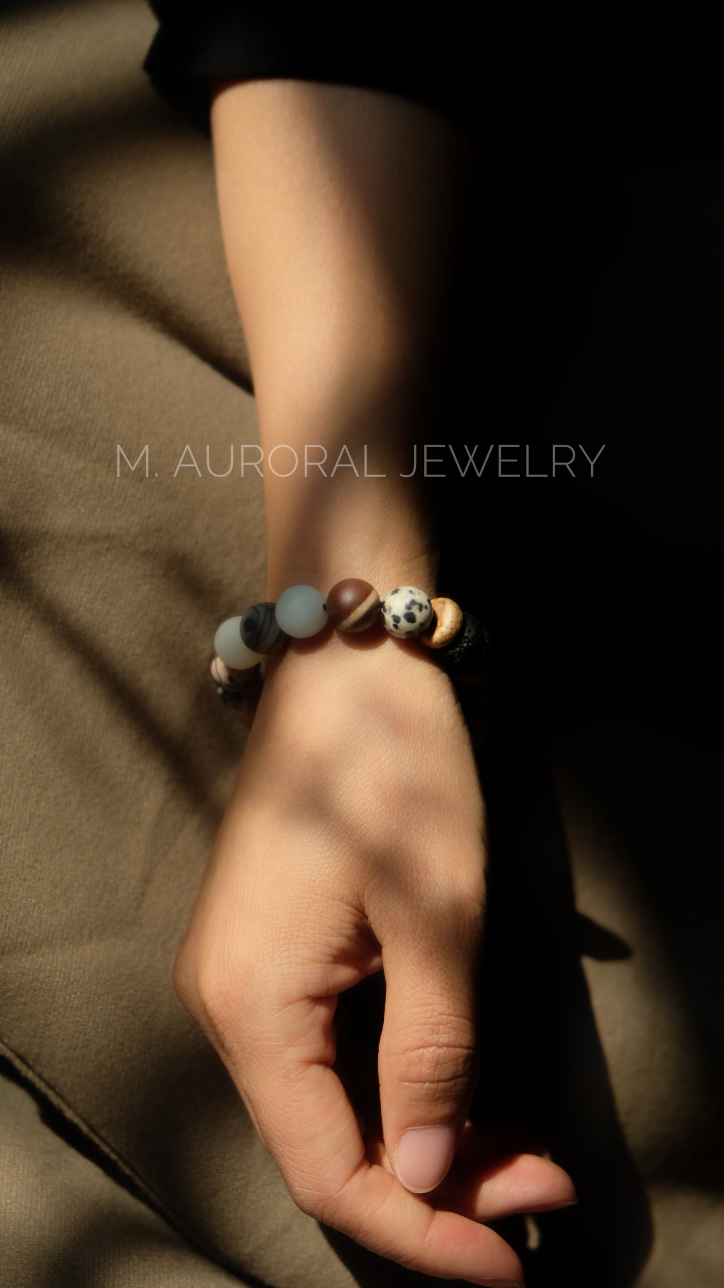 M.AURORAL | Dunhuang Series Bracelet·【Thousand Buddhas】·Dalmatian Stone / Australian Zebra Stone / Amazon Stone / Spider Web Stone / Lava Stone D107