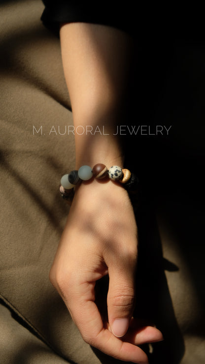 M.AURORAL | Dunhuang Series Bracelet·【Thousand Buddhas】·Dalmatian Stone / Australian Zebra Stone / Amazon Stone / Spider Web Stone / Lava Stone D107